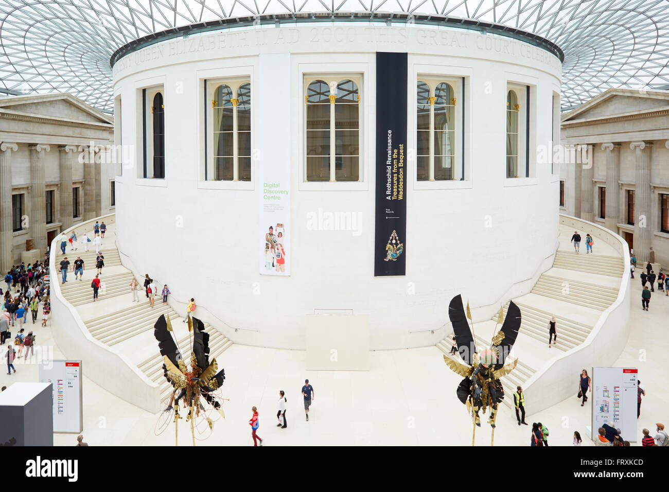 British Museum große innere in London von oben gesehen Stockfoto