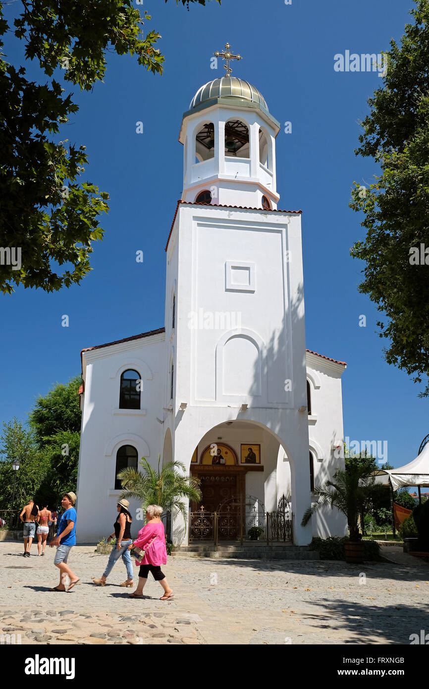 SOZOPOL, Bulgarien - Juli 19: Kirche der Heiligen Cyrill und Methodius am 19. Juli 2015 in der Stadt Sozopol, Bulgarien Stockfoto