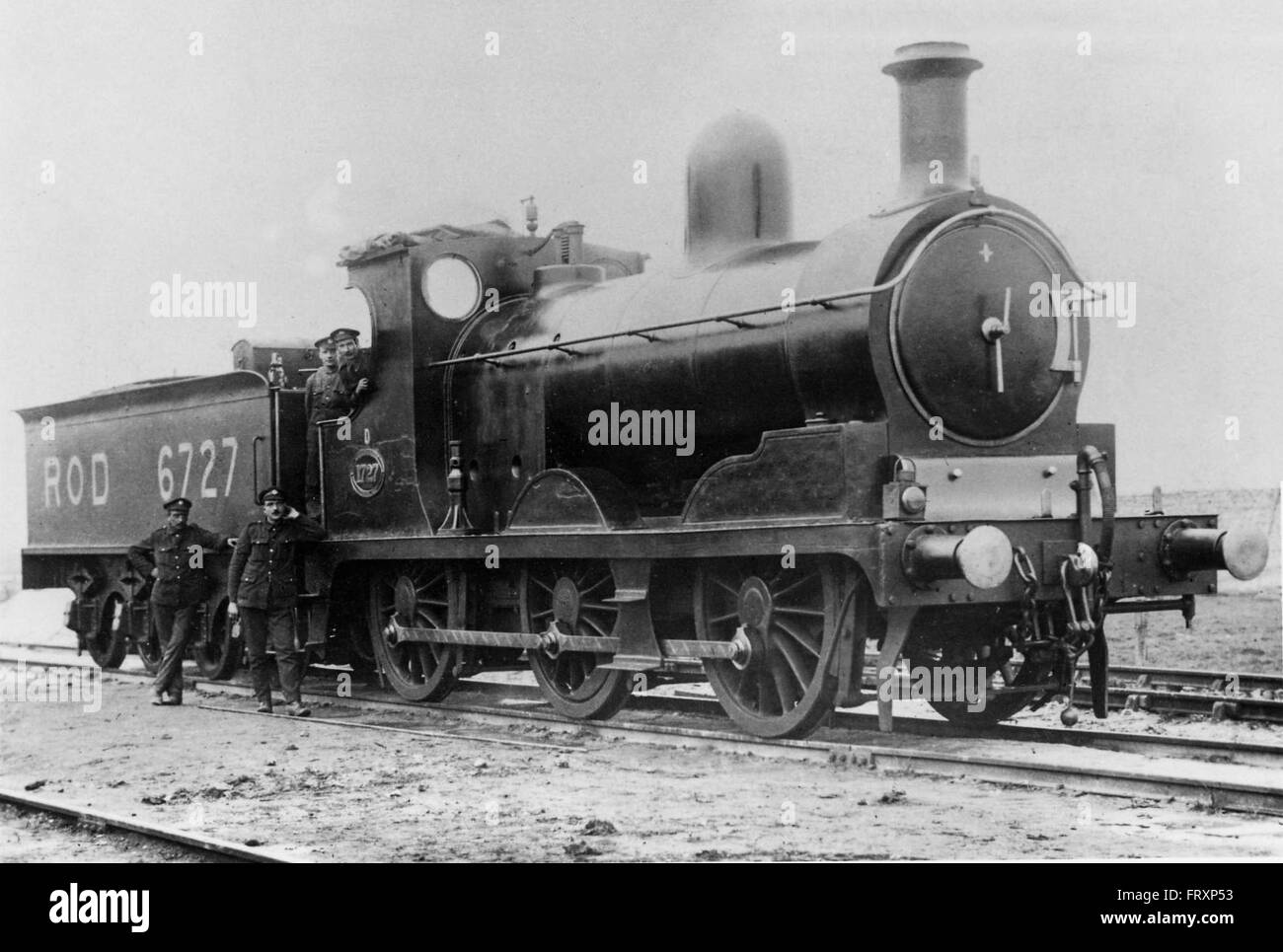 L & YR Klasse 27 0-6-0 Ausschreibung wie ROD 6727 an seine ursprüngliche 6-Rad-1800-Gallone befestigt an Soquence, Frankreich im ersten Weltkrieg Stockfoto