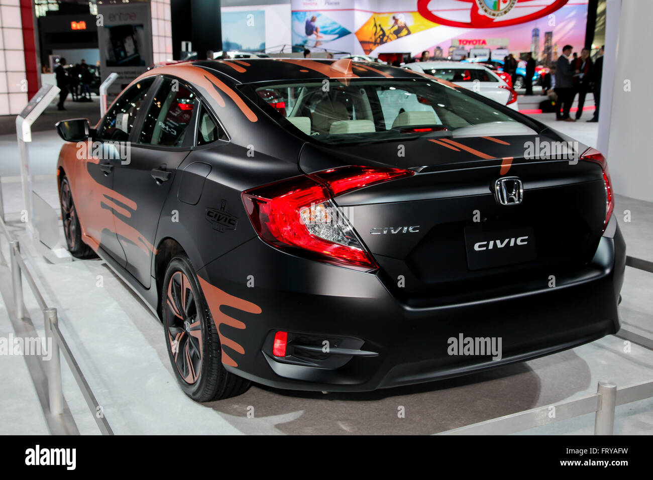 Customized 2016 Honda Civic Car Stockfotos Customized 2016 Honda