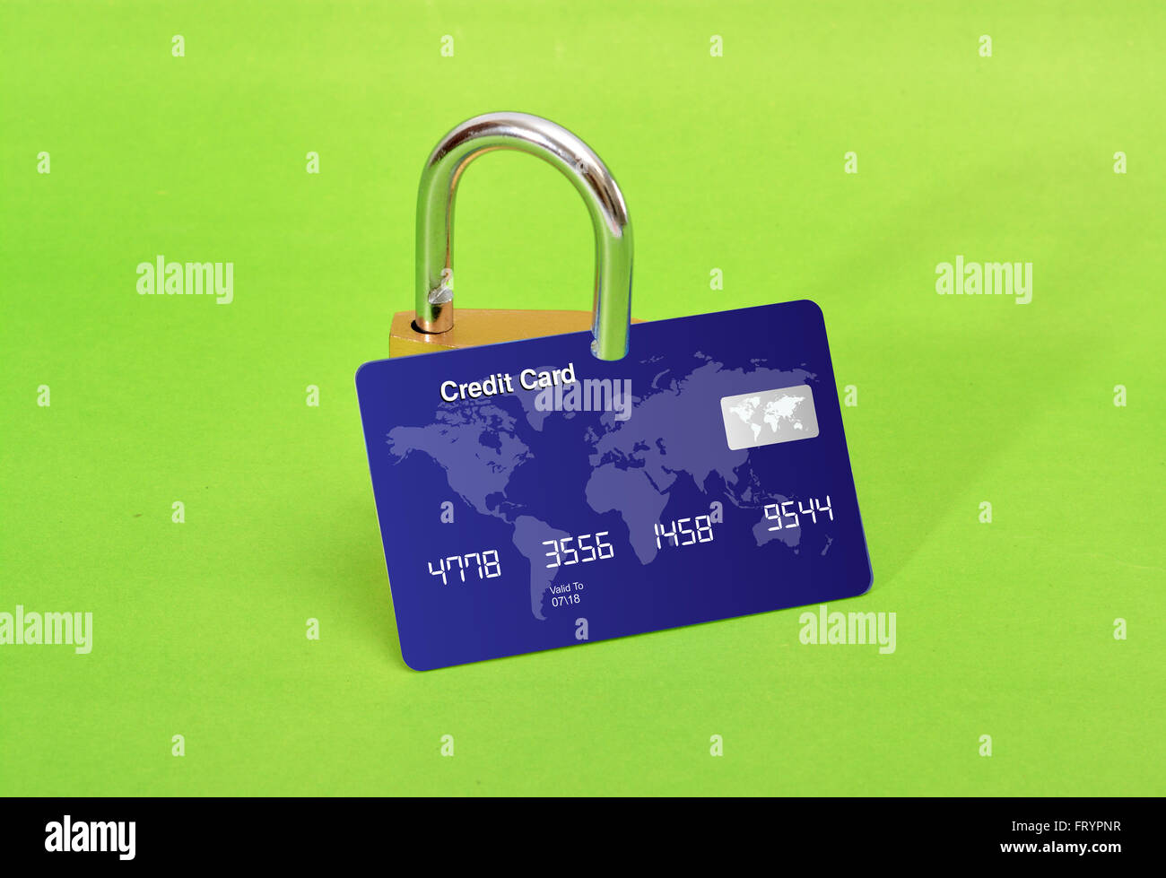 Sicheres Online-Shopping-Konzept mit grünem Hintergrund. Stockfoto