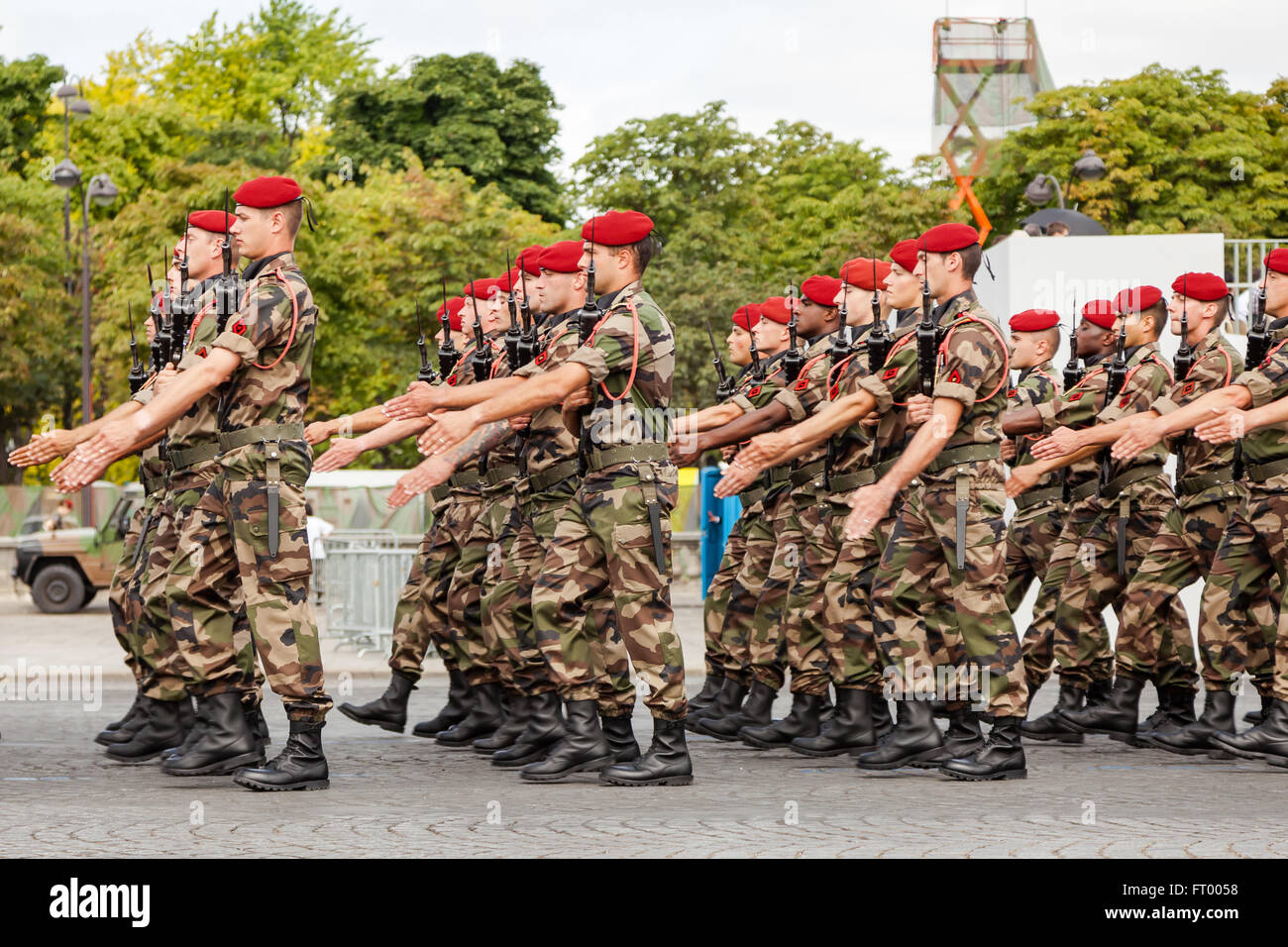Bastille Day Parade In Paris Stockfoto