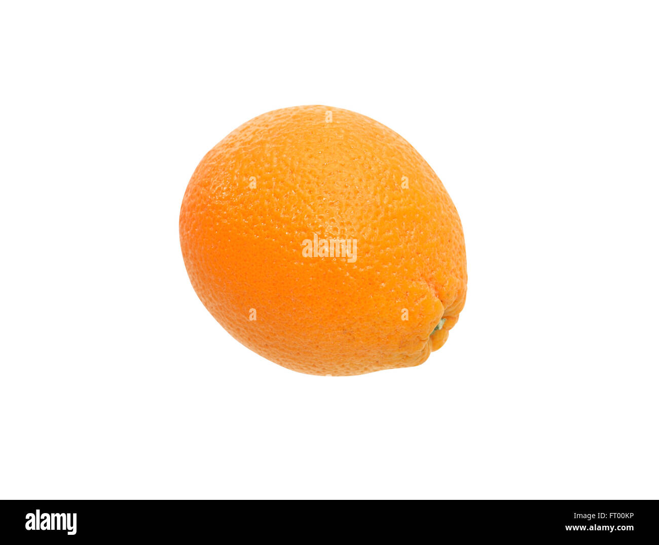 Eine frische orange auf weißem Hintergrund. Isoliert mit Beschneidungspfad Stockfoto