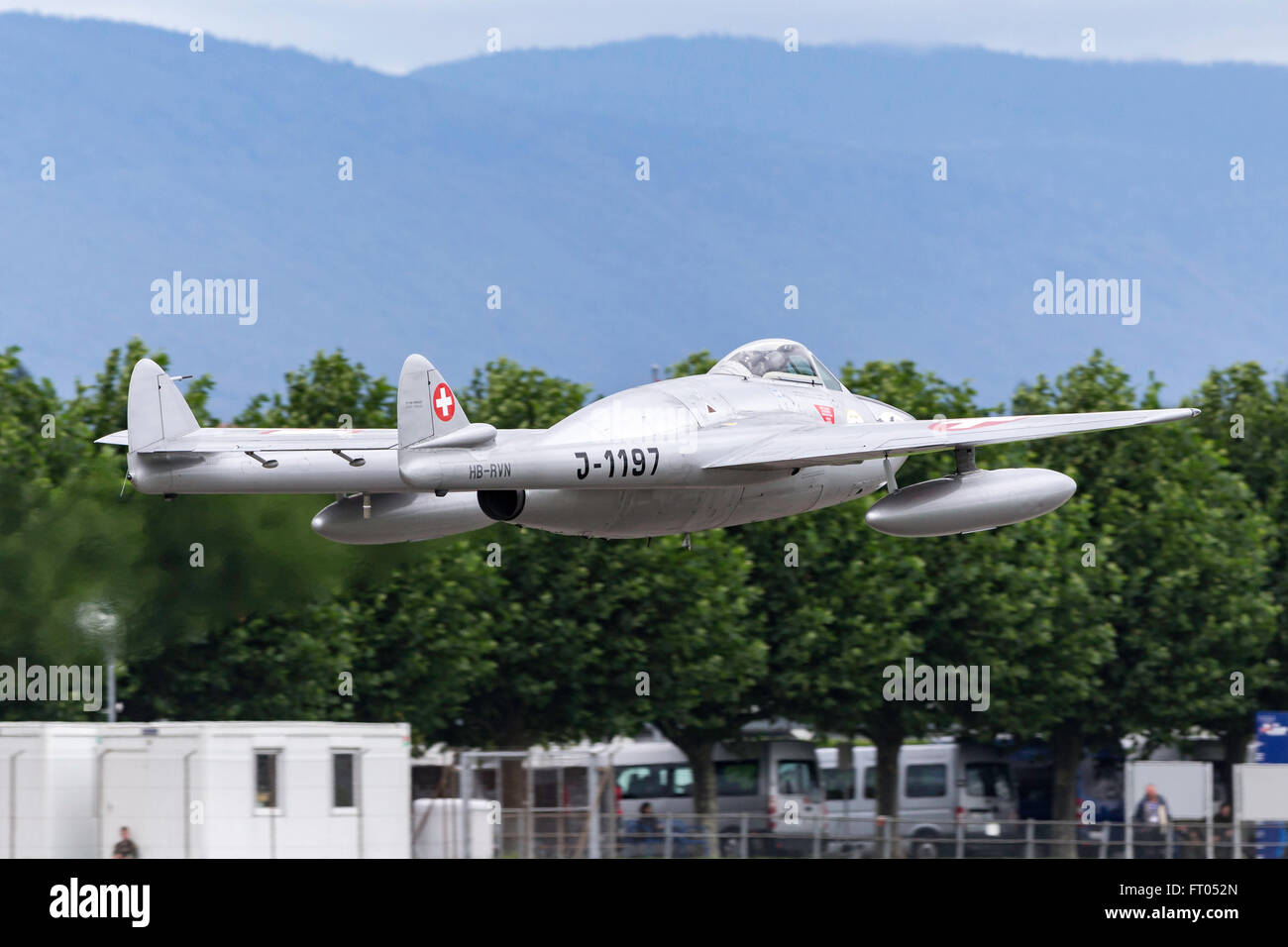 de Havilland DH-100 Vampire Mk.6 (FB.6) HB-RVN Stockfoto