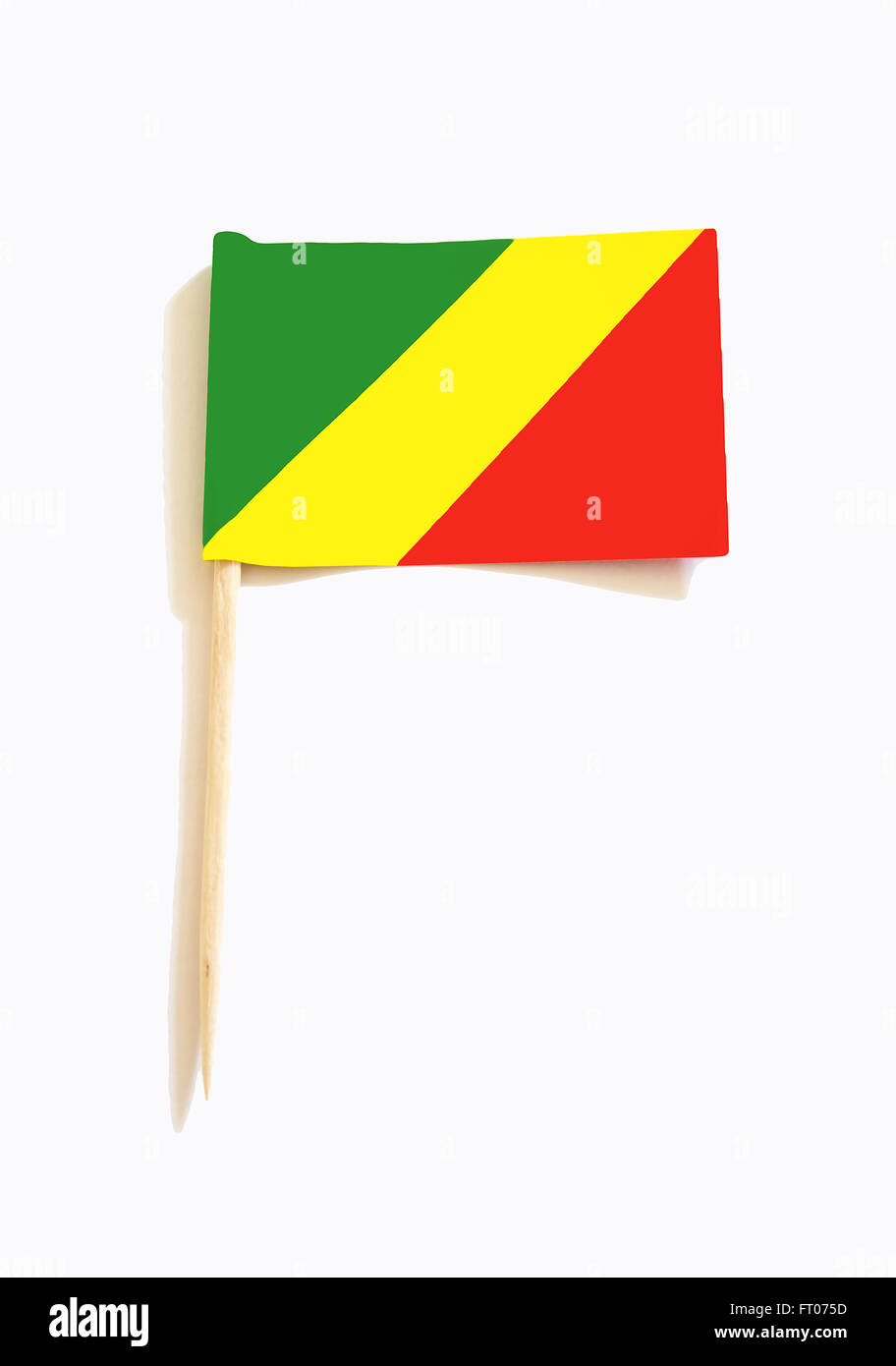 Toothpich mit der Flagge der Republik Kongo Stockfoto