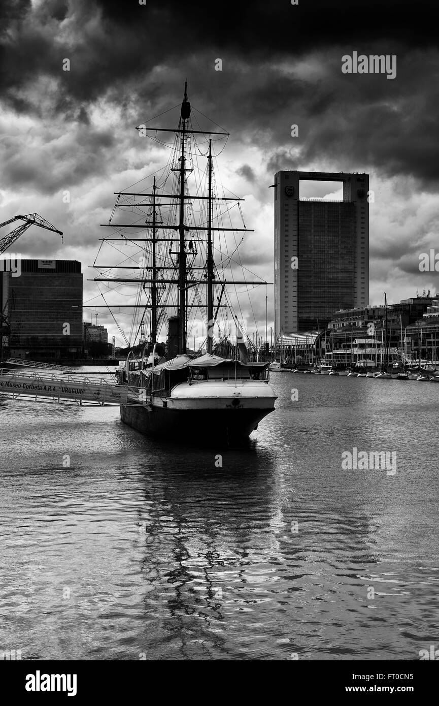 Boot, Puerto Madero, Buenos Aires Stockfoto