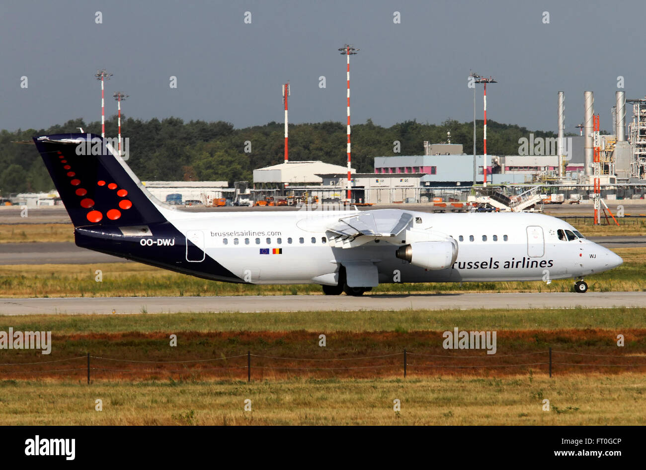 OO-DWJ, Brussels Airlines, British Aerospace BAE 146-300 Avro RJ100 Stockfoto