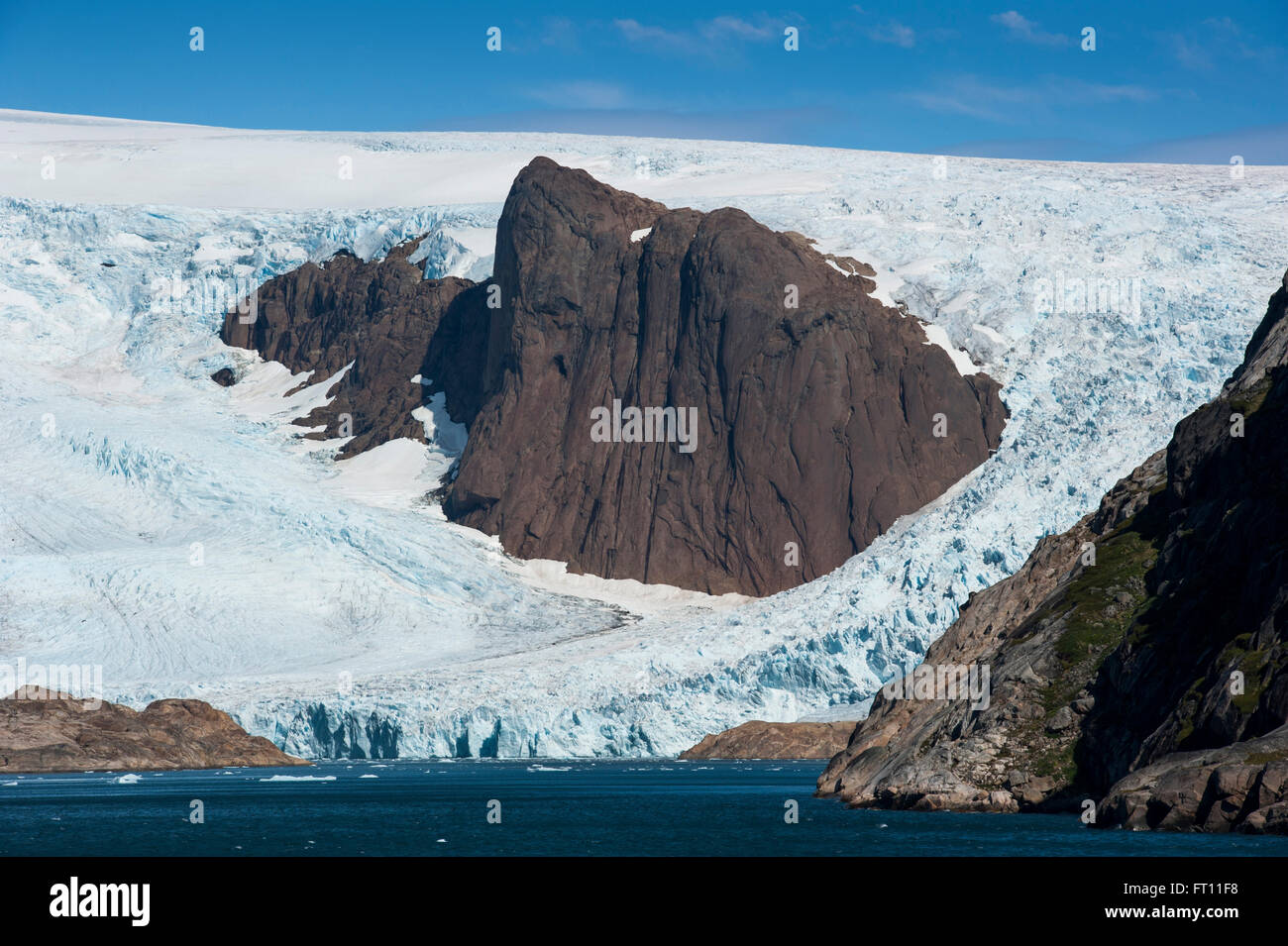 Gletscher, Prinz Christian Sund Kitaa, Grönland Stockfoto
