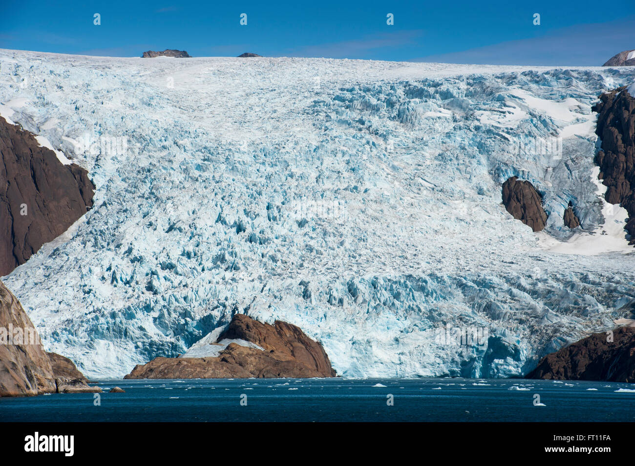 Gletscher, Prinz Christian Sund Kitaa, Grönland Stockfoto