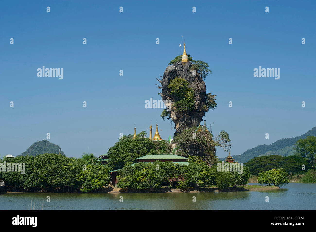 Kyauk Ka Lat Pagoda in der Nähe von Hpa-An, Karin Zustand, Myanmar, Burma, Asien Stockfoto