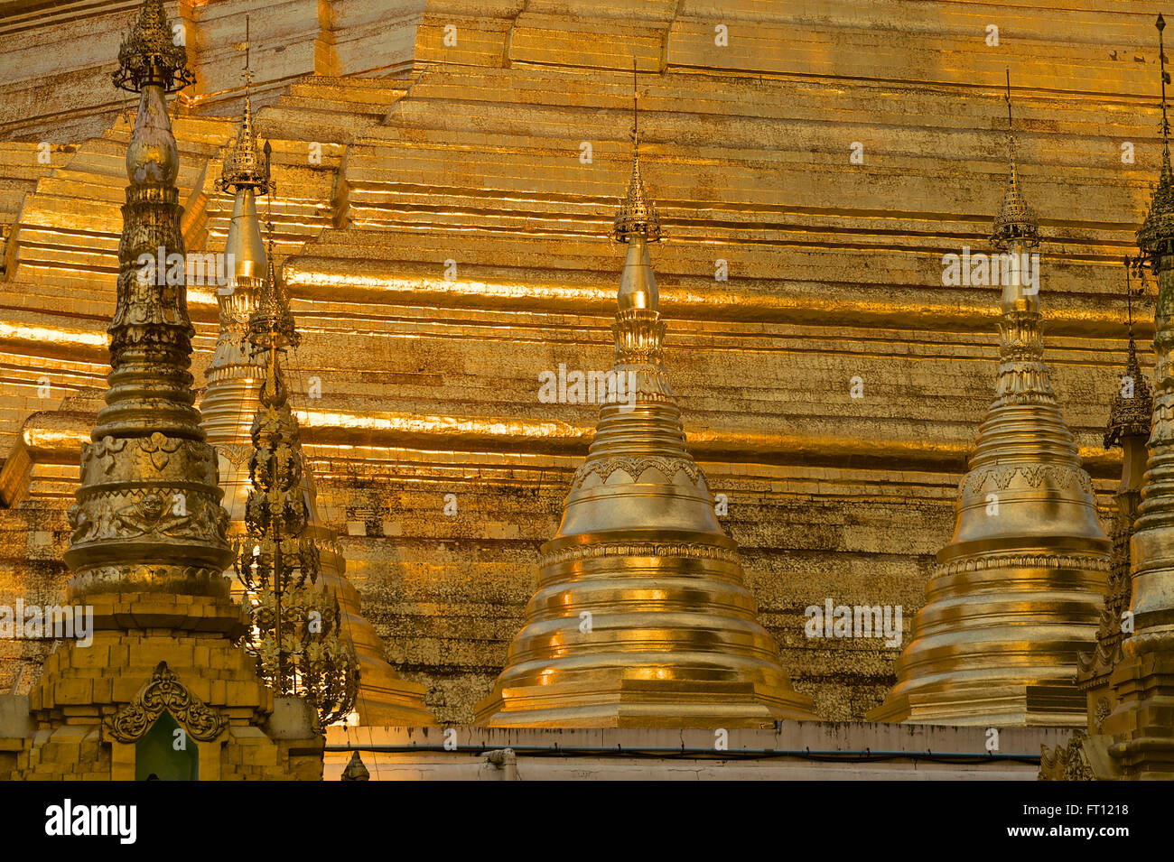 Shwedagon-Pagode, Yangon, Rangun, Hauptstadt von Myanmar, Burma Stockfoto