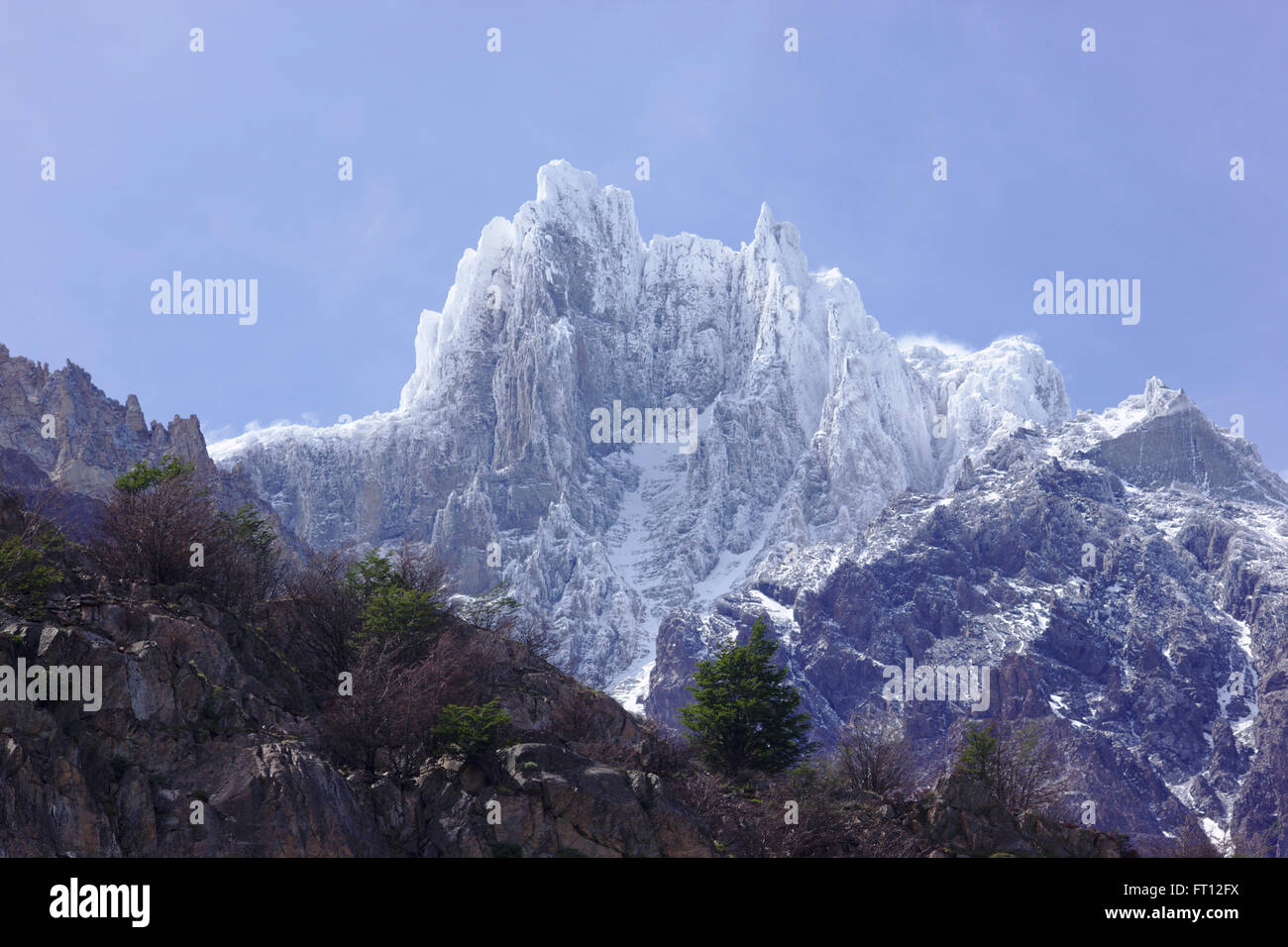 Paine Grande aus Regugio grau, Torres del Paine Nationalpark-Chile Stockfoto