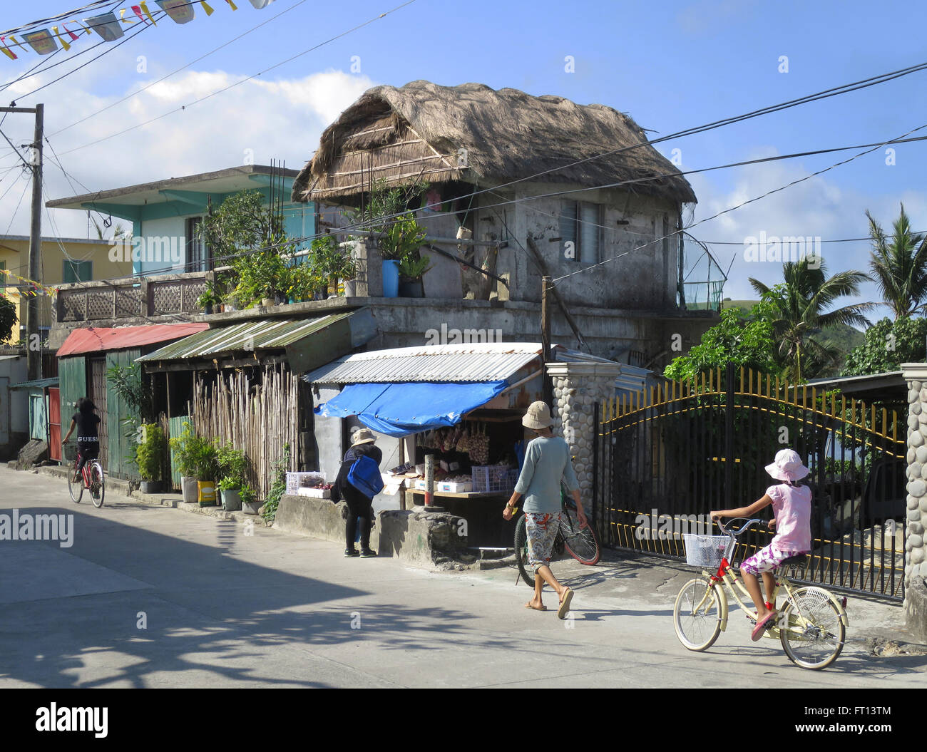 Hauptstraße in Basco, Batanes Insel, Philippinen, Asien Stockfoto
