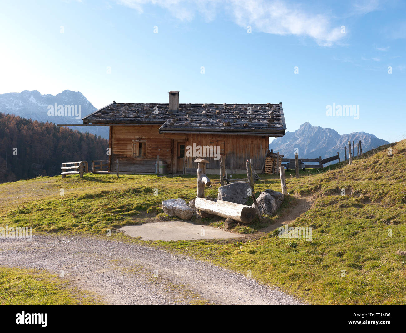 Berghütte, Kallbrunn Alm, Lofer, Salzburger Land, Österreich Stockfoto