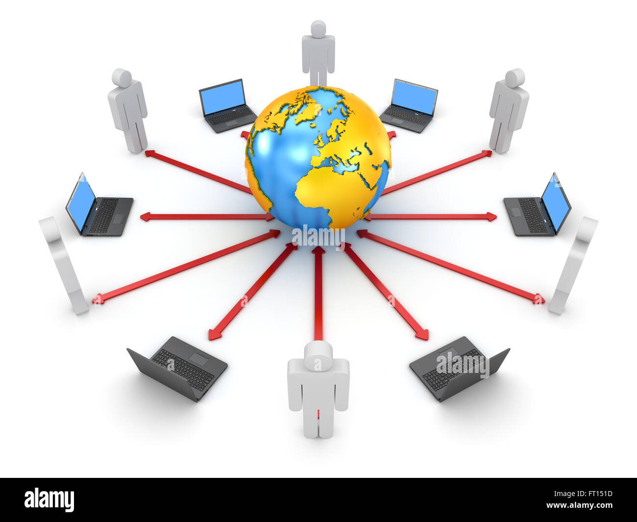 Globale Kommunikation Stockfoto