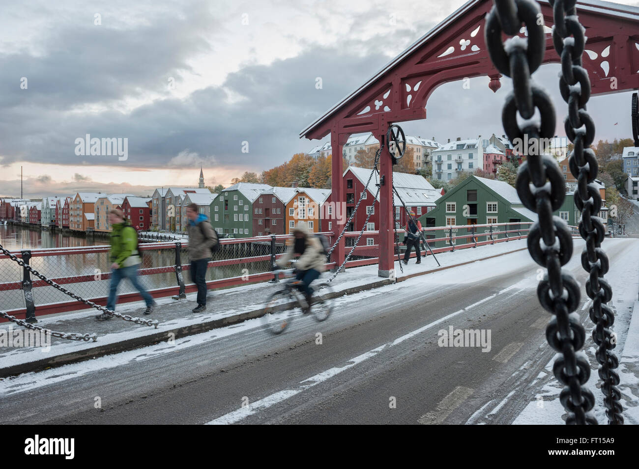 Old Town Bridge. Trondheim. Norwegen. Europa Stockfoto