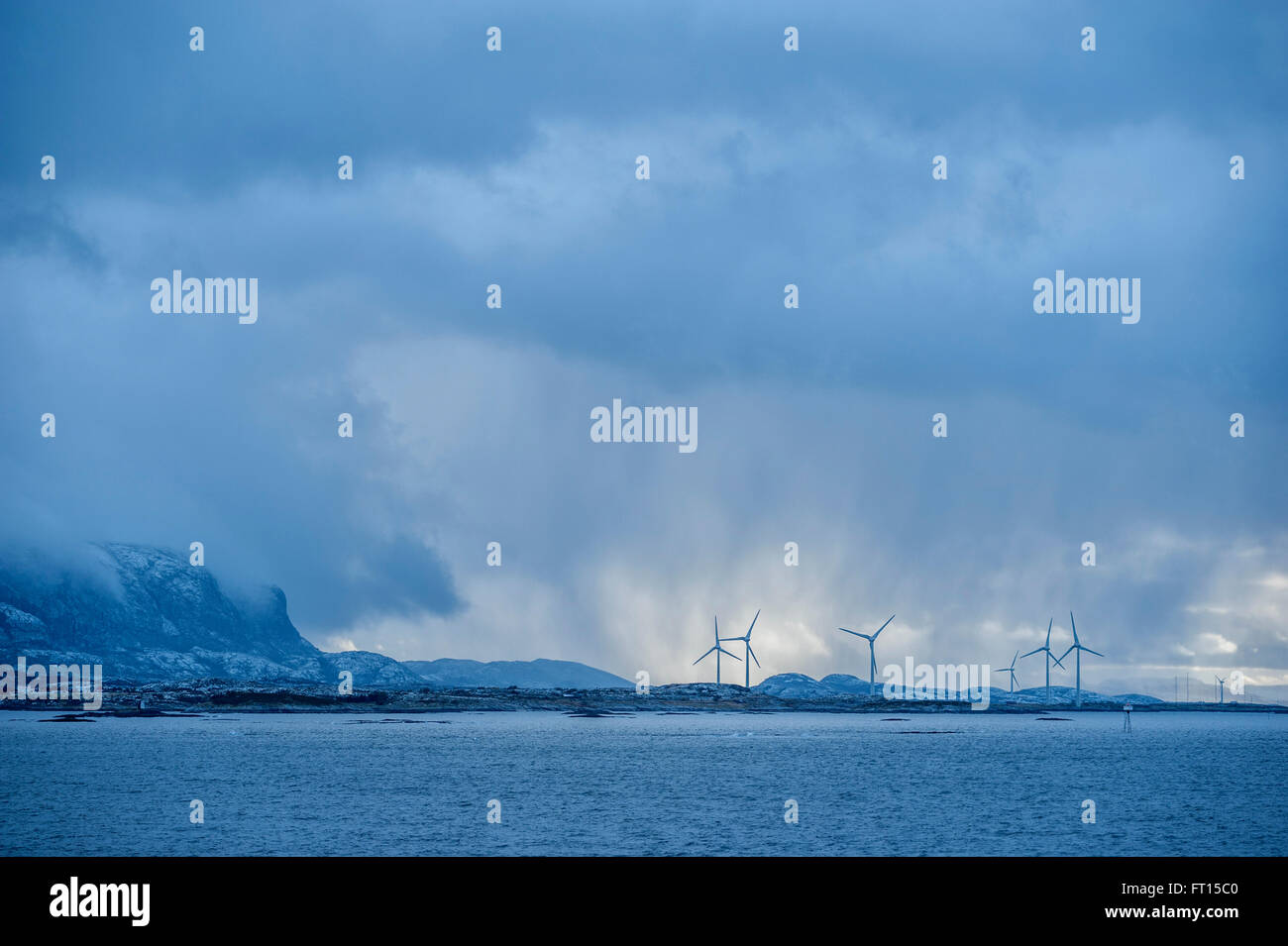 Onshore-Windpark. Norwegen. Europa Stockfoto