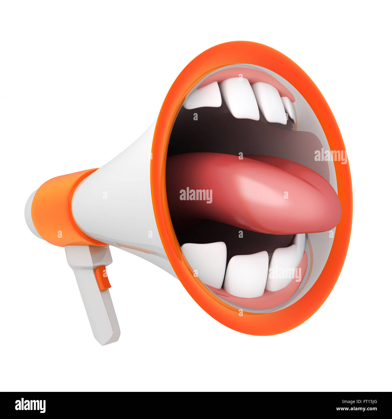 Abstrakten Symbol Megaphon (isoliert, fertig in 3d) Stockfoto