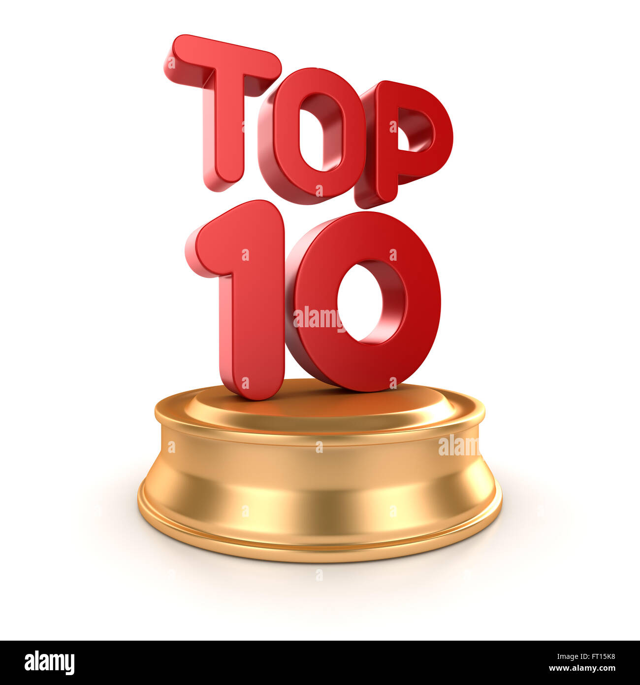 Top 10, dies ist ein Computer generierten und 3d gerenderten Bild. Stockfoto