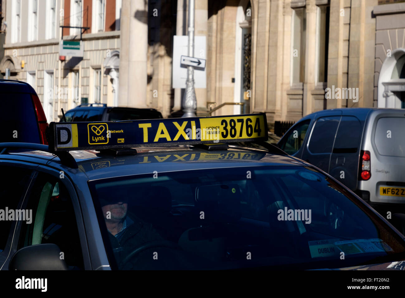 Lynk Taxi Cab in Dublin, Irland, Europa Stockfoto