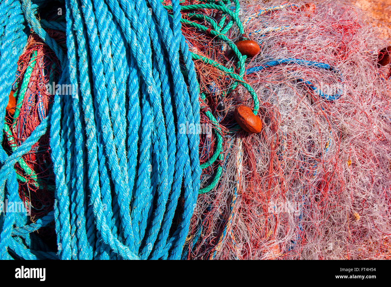 Cargése Filet de Pêche Corse Frankreich Stockfoto