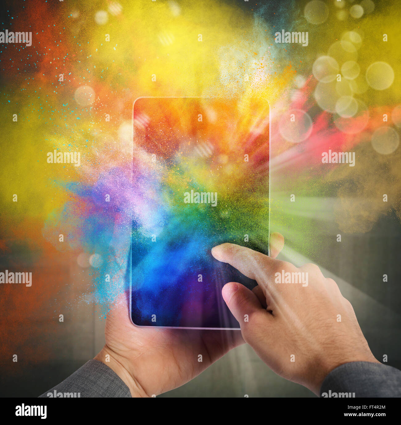 Handy Farbe platzen Stockfoto