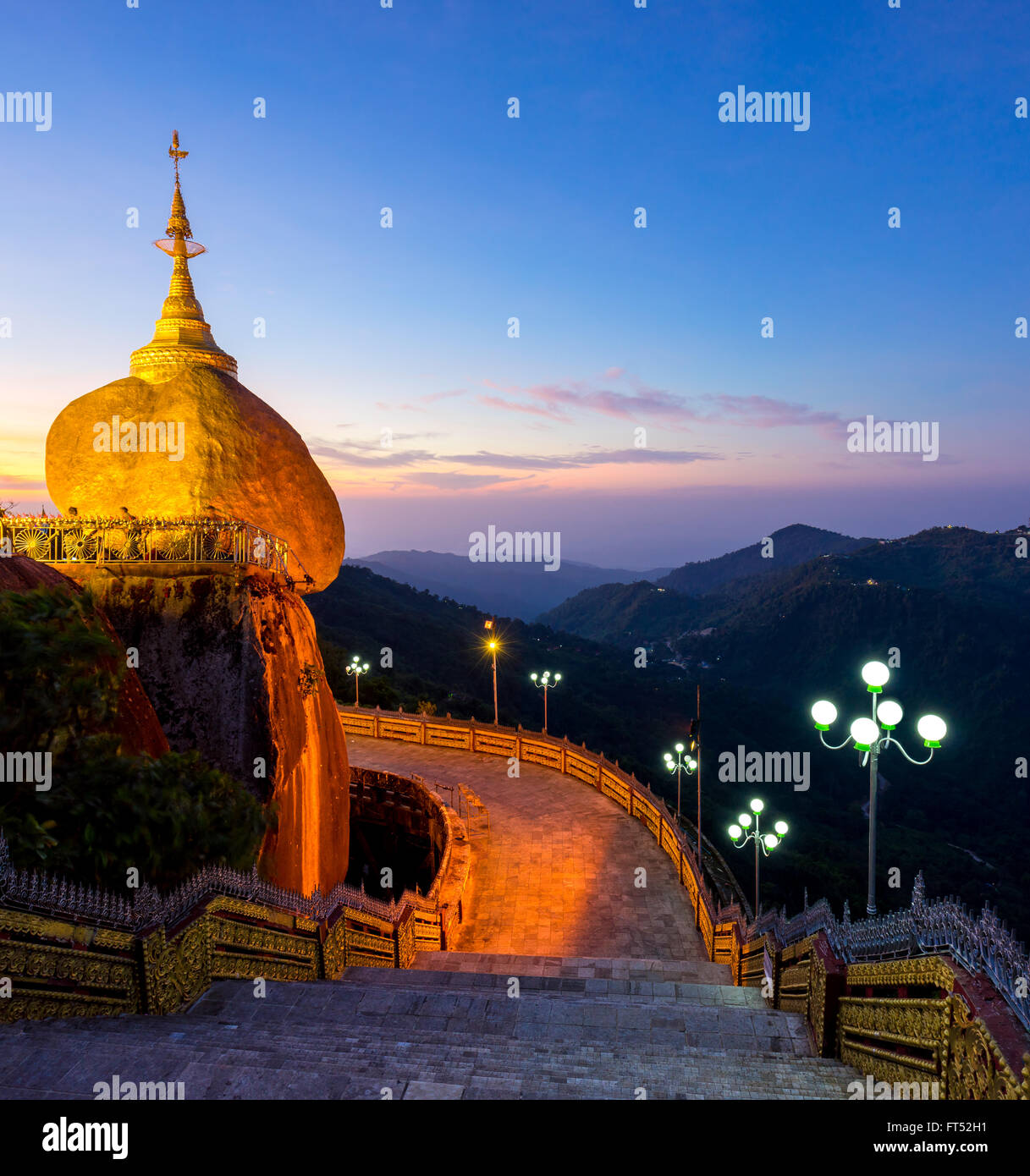 Kyaiktiyo-Pagode (Golden Rock), Mon-Staat, Myanmar Stockfoto