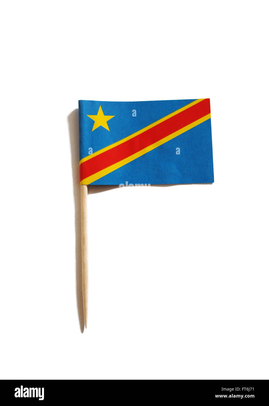 Zahnstocher mit der Flagge der Demokratischen Republik Kongo Stockfoto