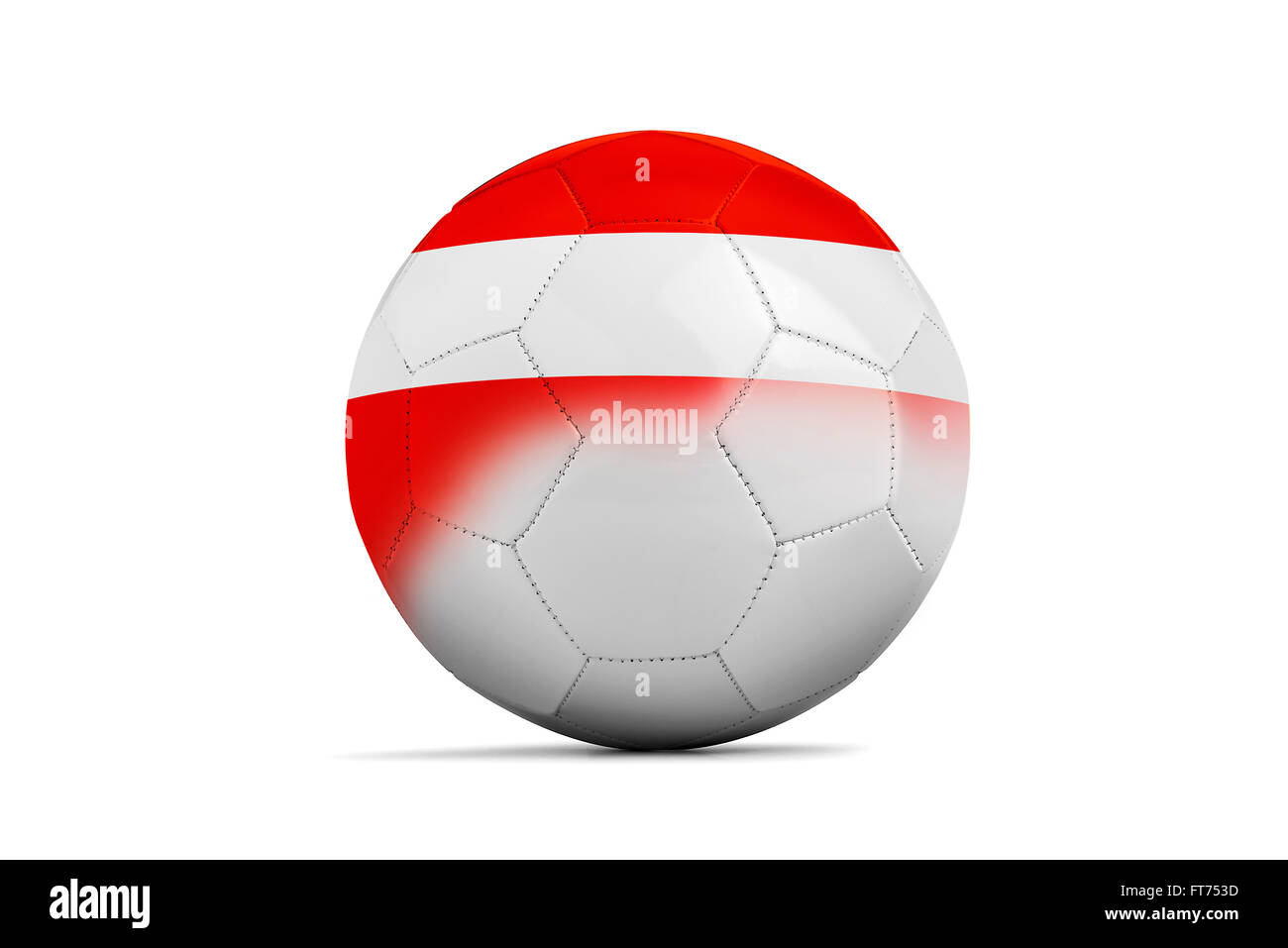 Fußbälle mit Team-Flaggen, Fußball EM 2016. Gruppe F, Österreich-Clipping-Pfad Stockfoto