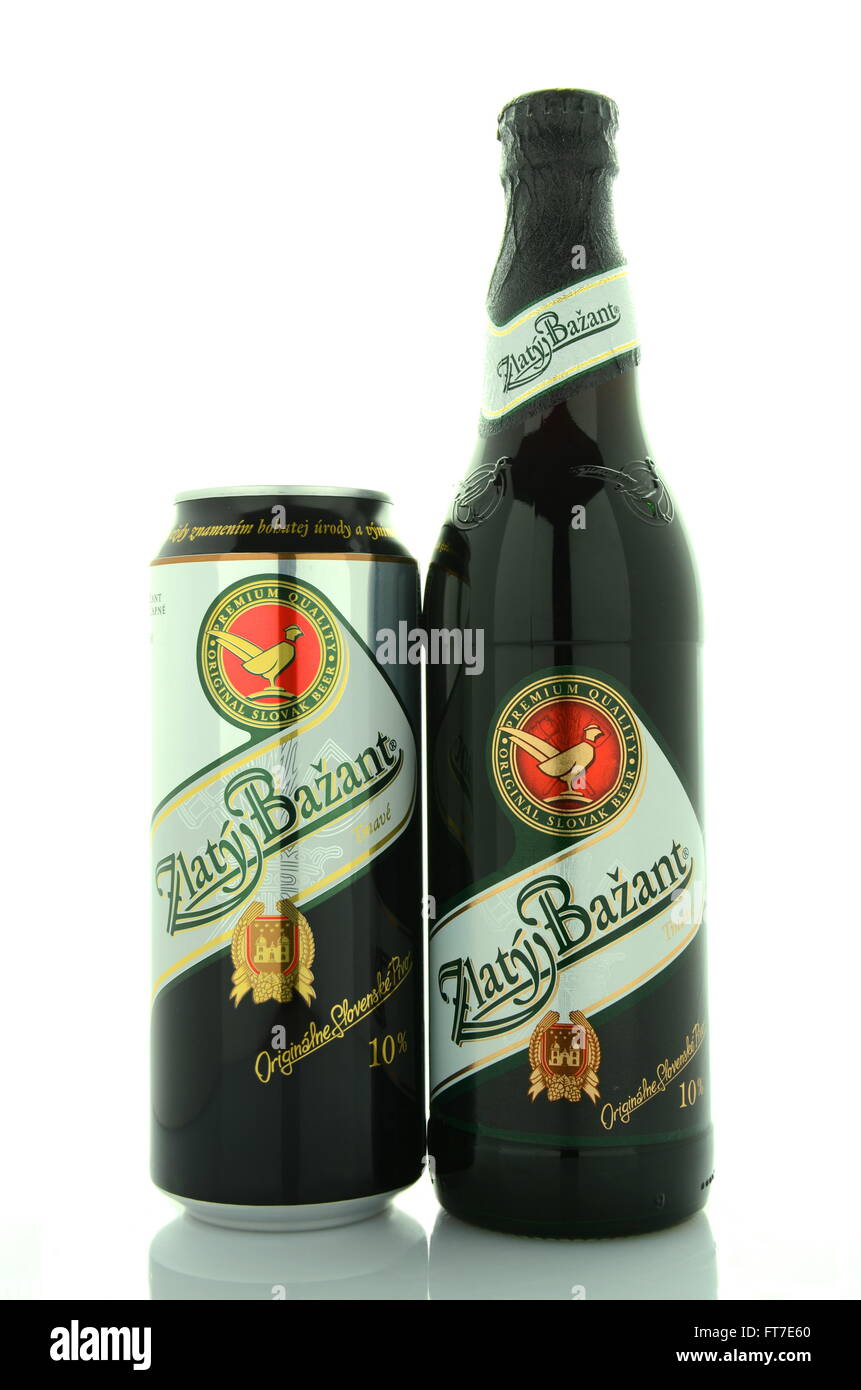 Slowakischen Bier kann - Zlaty Bazant ("Goldener Fasan") Lager  Stockfotografie - Alamy
