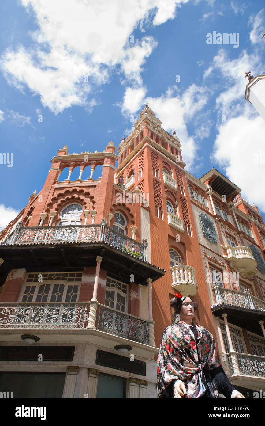 BADAJOZ, Spanien, Juni 22: Riesen und großen Köpfen. Traditionelle Feste in Badajoz, Soledad-Platz, am 22. Juni 2014, Badajoz, Sp Stockfoto