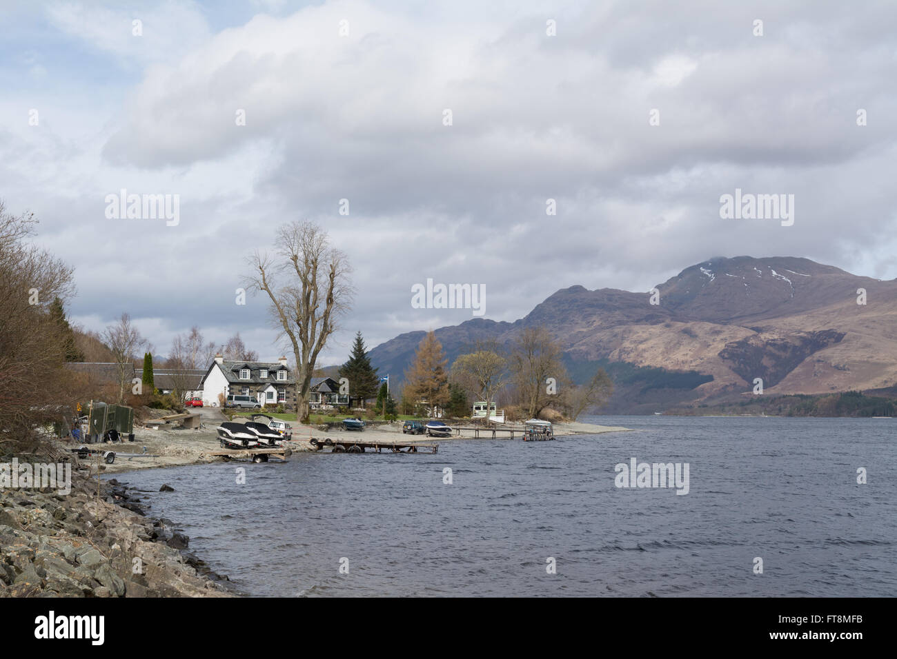 Culag Lochside Guesthouse, Luss, an der Westküste von Loch Lomond, Schottland Stockfoto