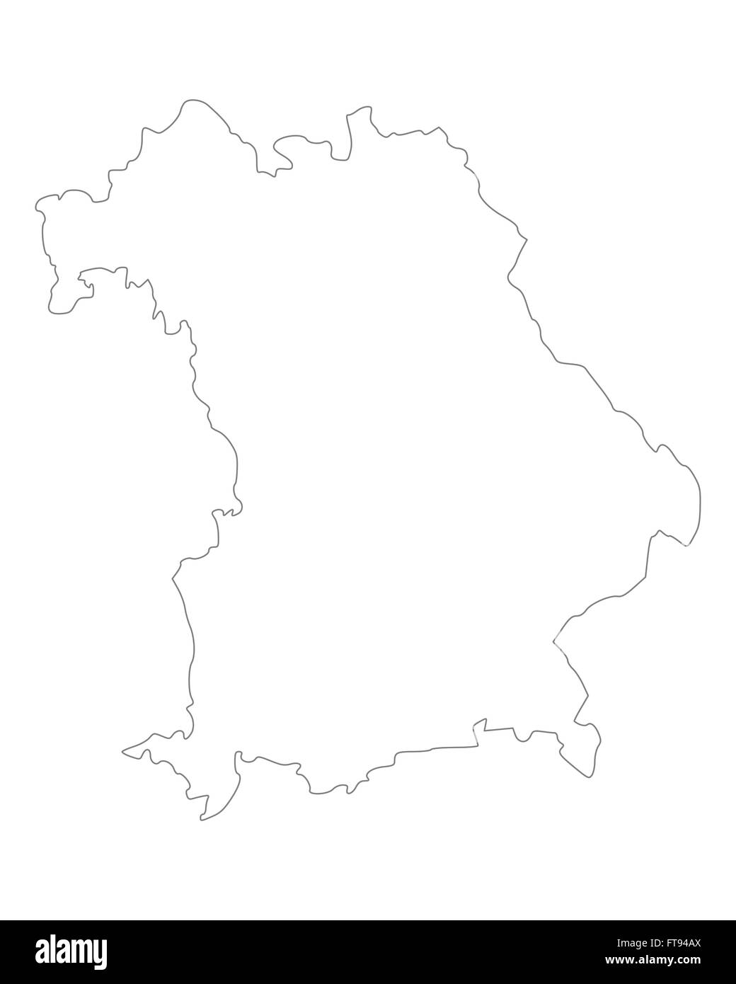 Karte von Bayern Stockfotografie - Alamy