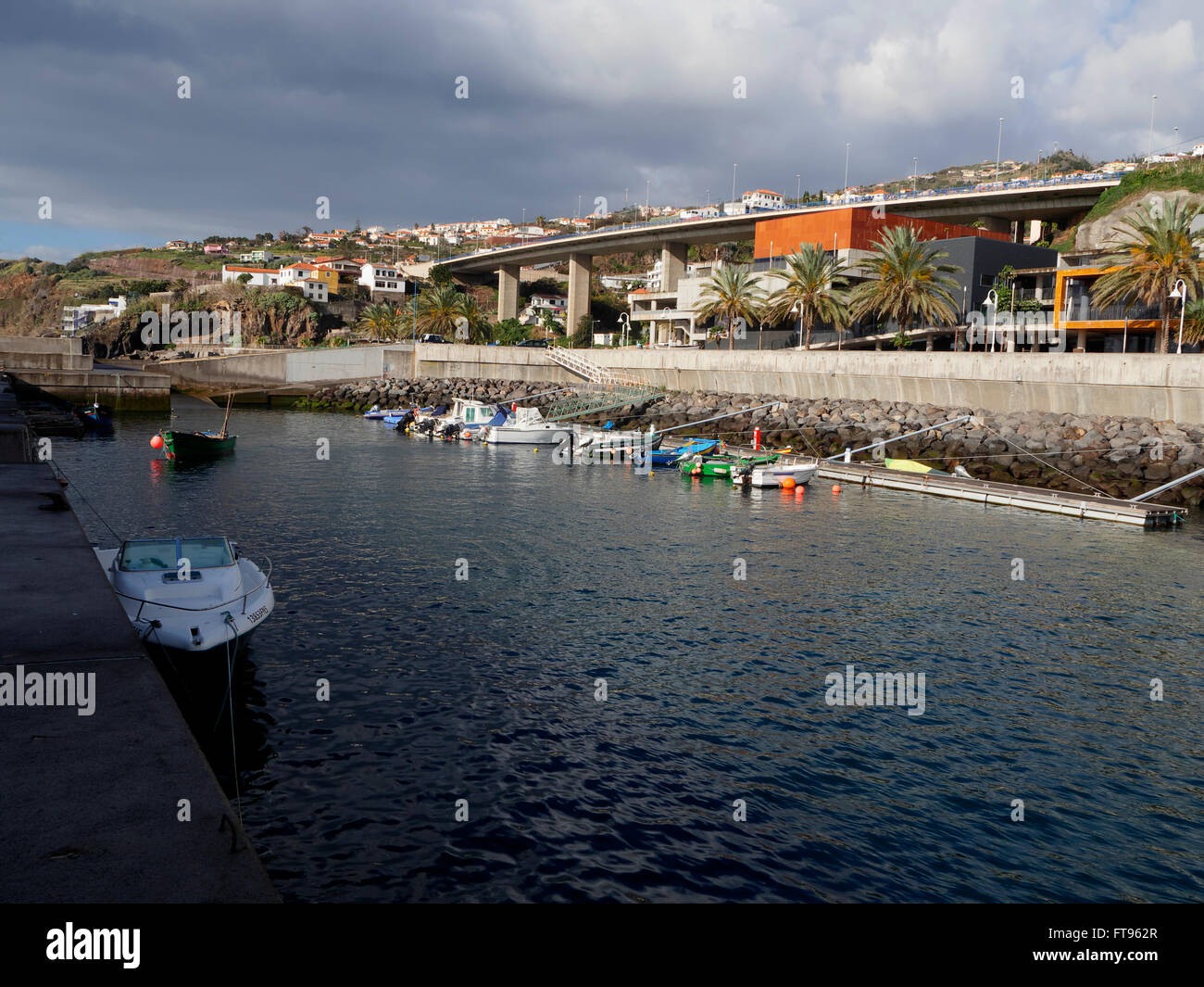 Hafen von Santa Cruz, Madeira, März 2016 Stockfoto