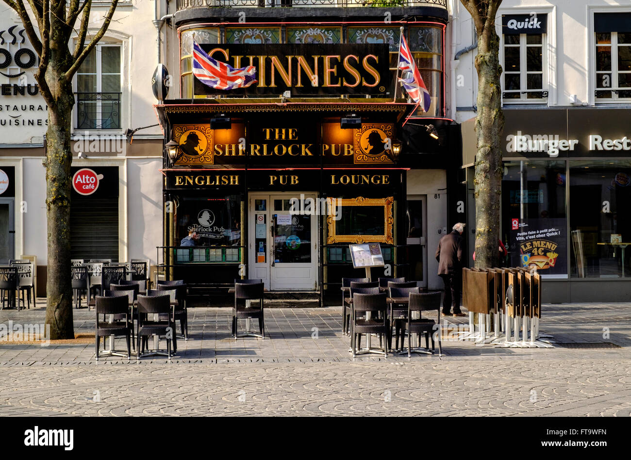 Sherlock Holmes Pub in Reims, Frankreich, Europa Stockfoto