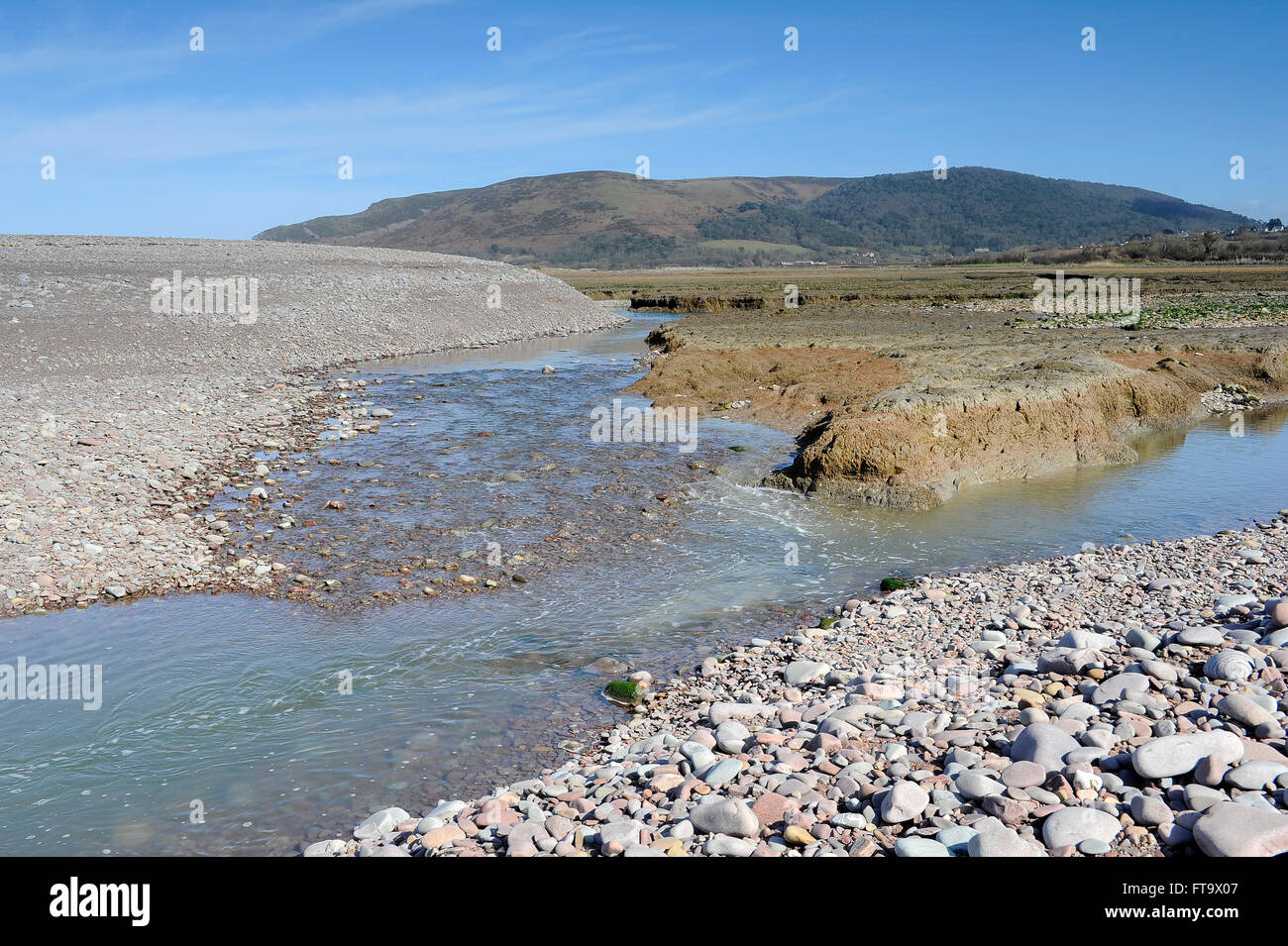 Strand von Porlock Bucht, Bossington, Somerset, Exmoor Stockfoto