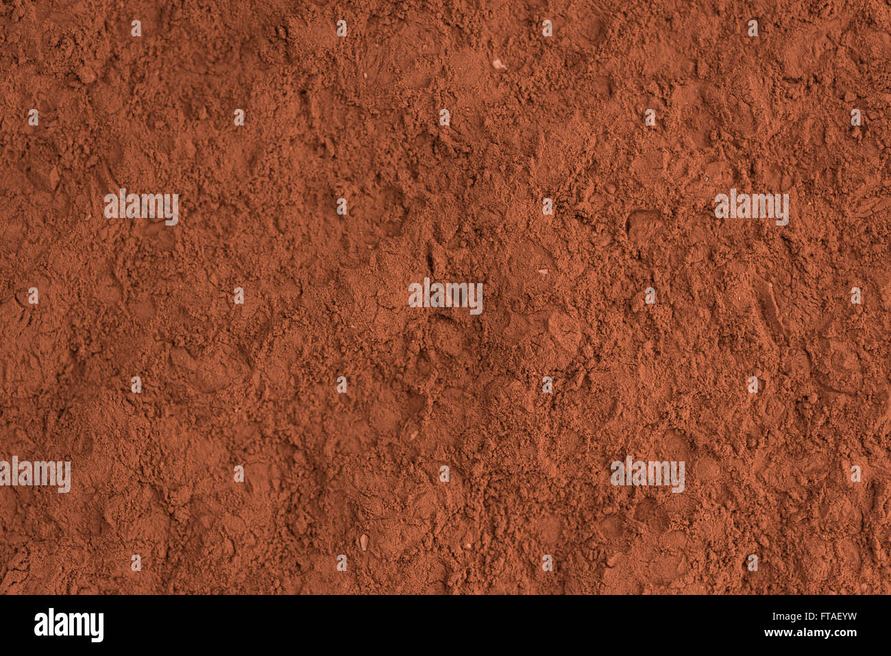 Kakaopulver (Nahaufnahme) als Hintergrundbild oder als Textur Stockfoto