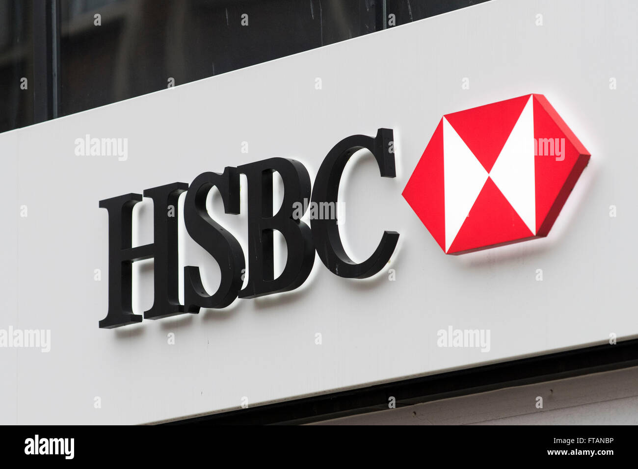 HSBC-Zeichen-Logo. Stockfoto