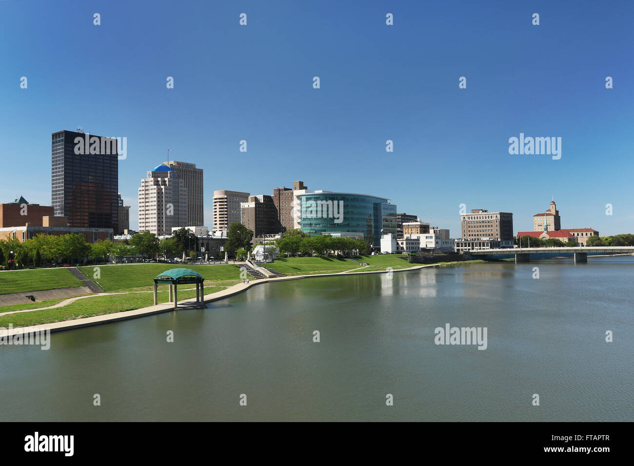 Morgen-Skyline von Dayton, Ohio, USA. Stockfoto