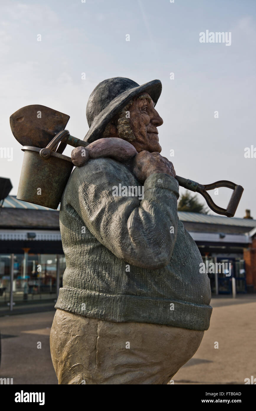 Der Jolly Fischer entstand durch Künstler John Hassall 1908 als Poster für GNR Skegness zu werben. Stockfoto