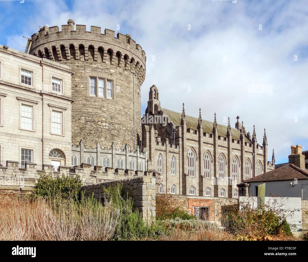 Teil des Dublin Castle in Irland Stockfoto