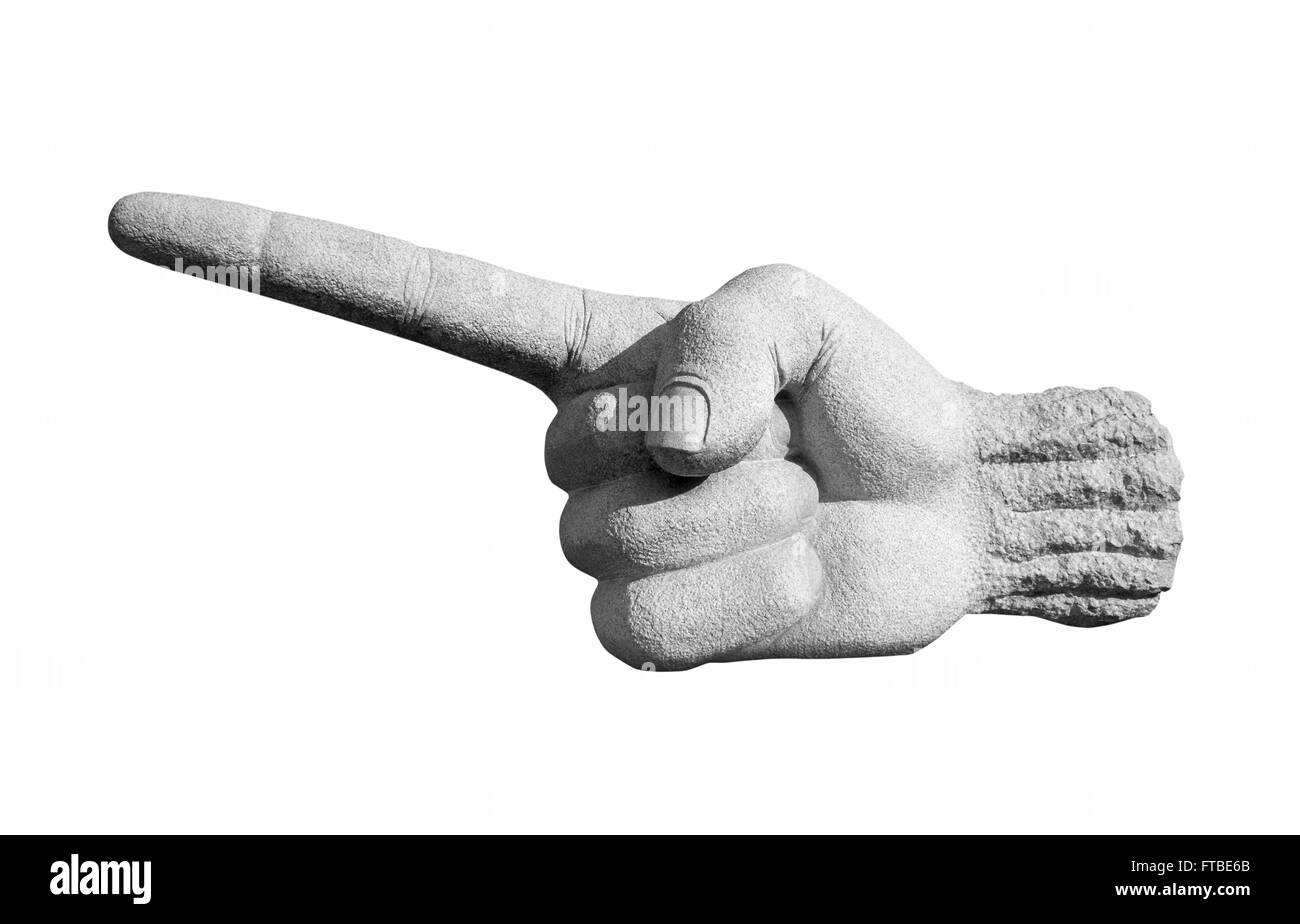 Fingerzeig Stein Stockfoto