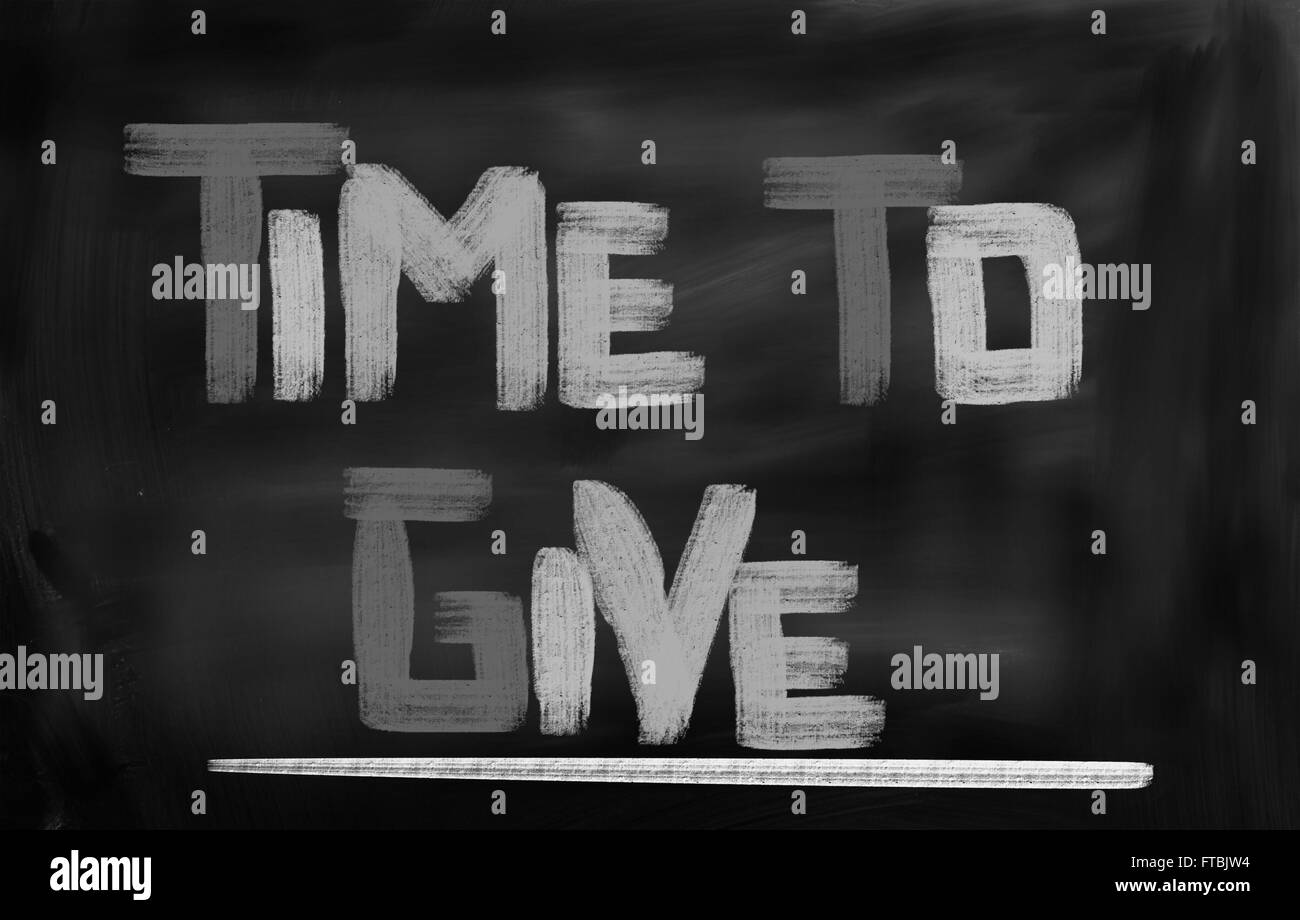 Zeit, um das Konzept zu geben Stockfoto