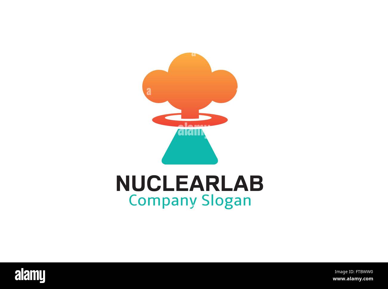 Nukleare Lab Design Illustration Stock Vektor