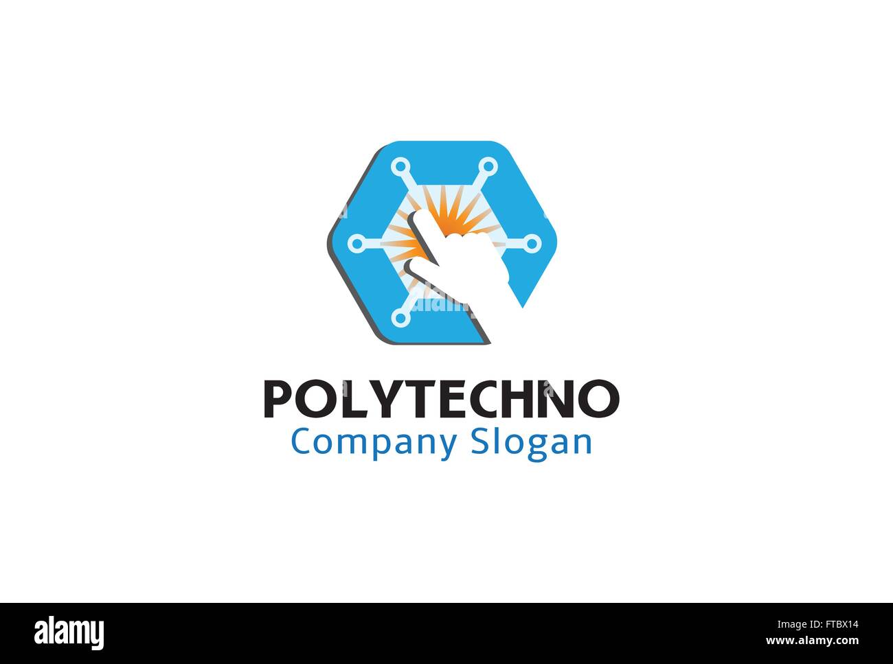 Polygon-Technologie-Design-Darstellung Stock Vektor