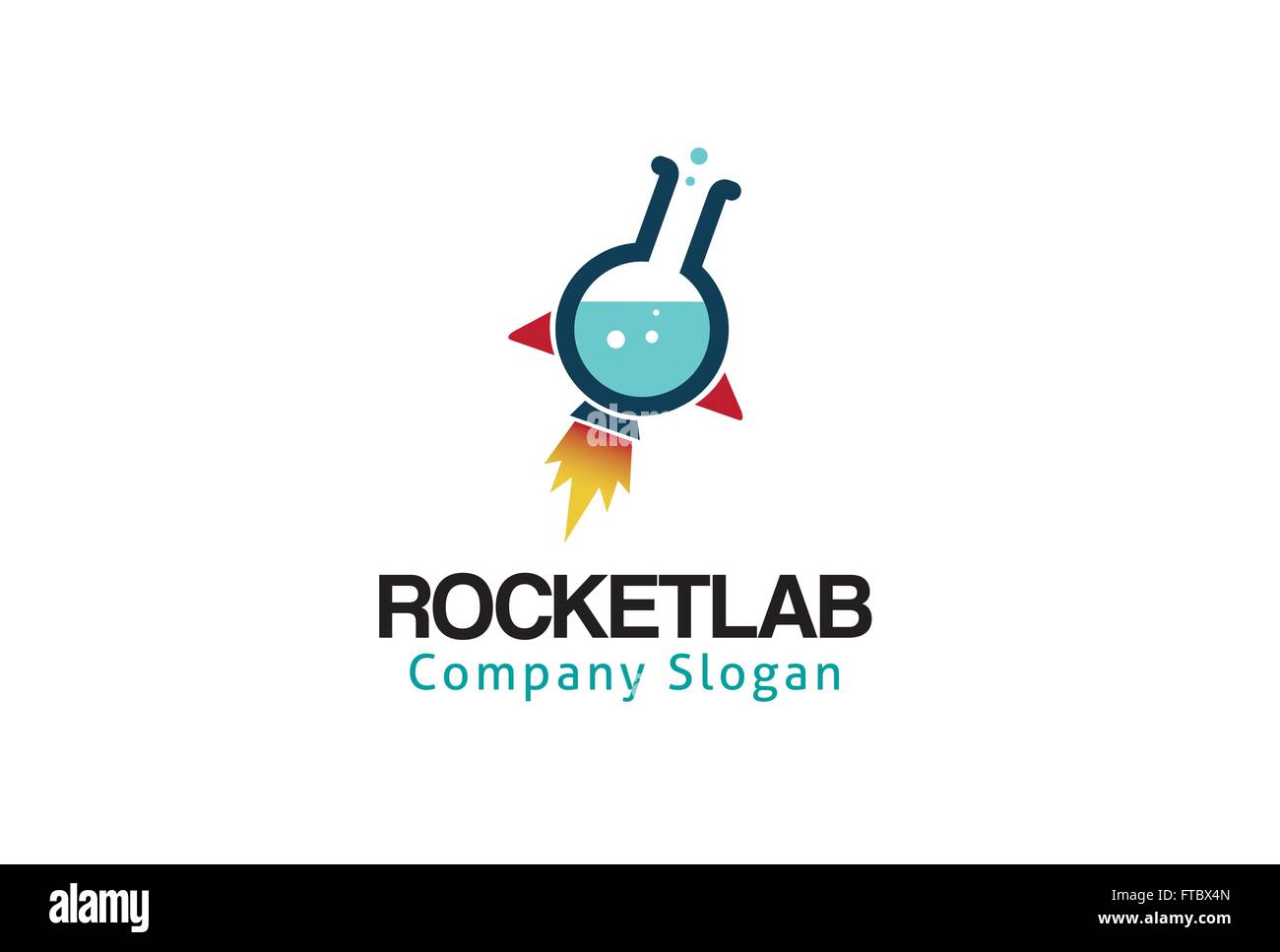 Rocket Lab Design Illustration Stock Vektor