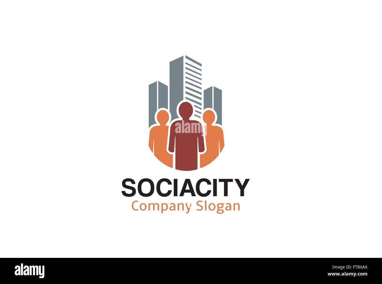 Soziale Stadt-Design-Darstellung Stock Vektor