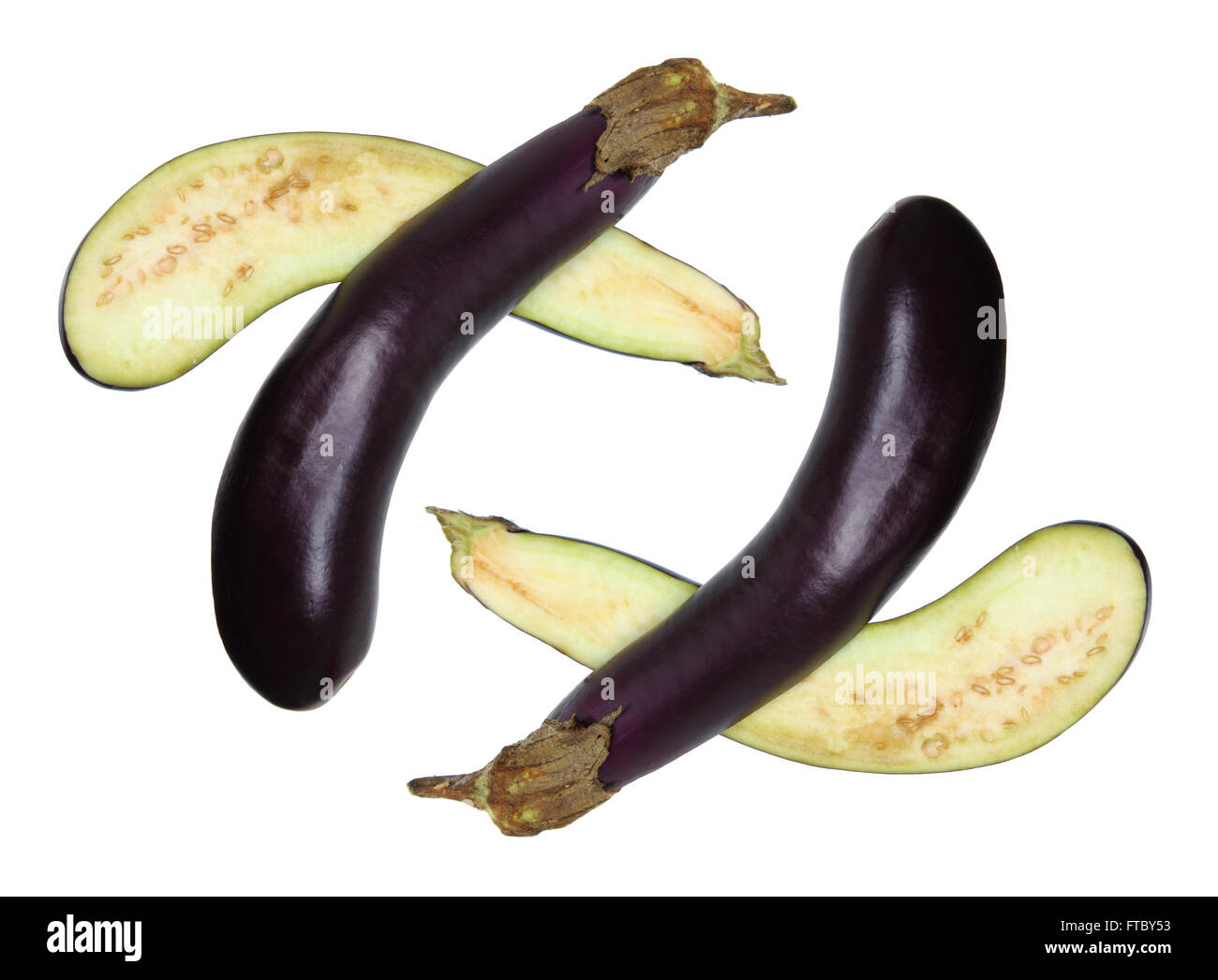 Auberginen Stockfoto