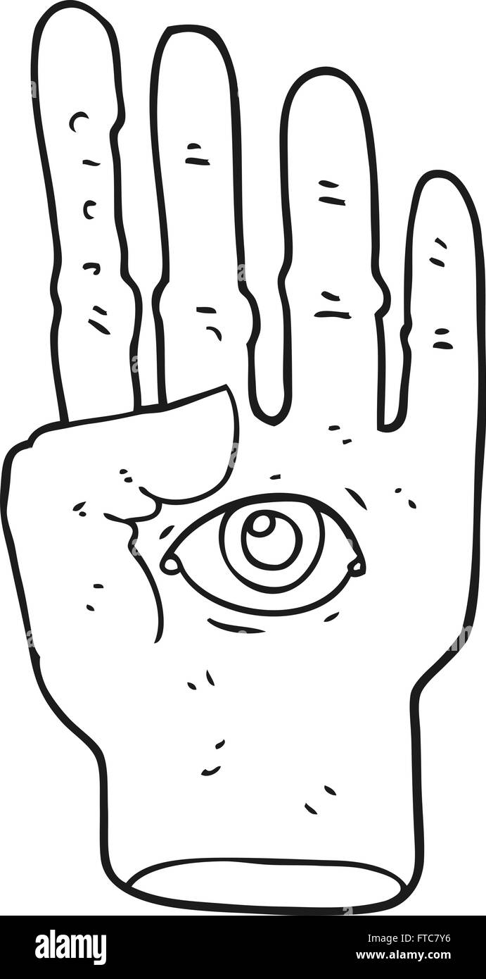 freih-ndig-gezeichnet-schwarz-wei-cartoon-gruselige-hand-mit