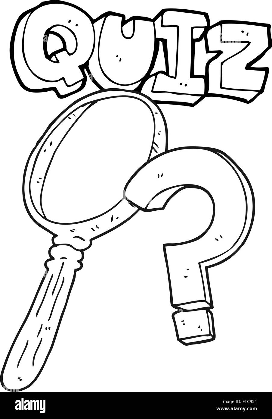 Freehand drawn cartoon quiz symbol kaufen Alamy